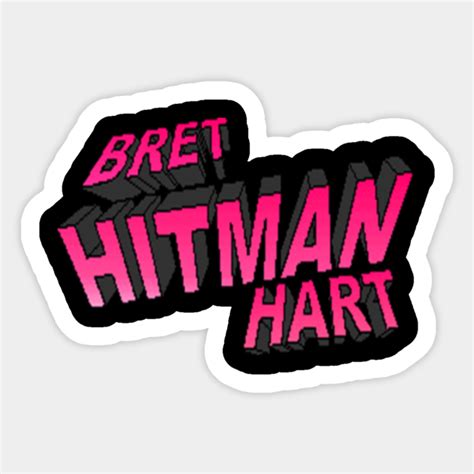 Bret Hitman Hart Classic Logo Design - Bret Hart - Sticker | TeePublic