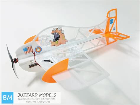 Mark 8 RC Micro F3P 3D Indoor Park Flyer Kit 16” (400mm) Wingspan - Buzzard Models