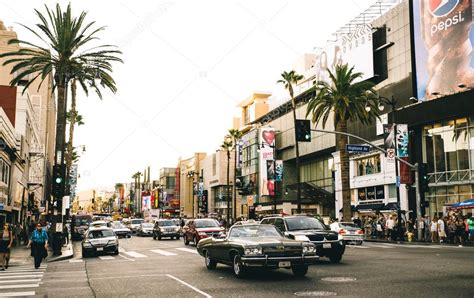 Hollywood boulevard at sunset – Stock Editorial Photo © oneinchpunch ...