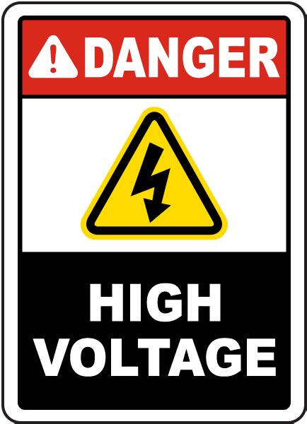 Danger High Voltage Sign E3386 - by SafetySign.com