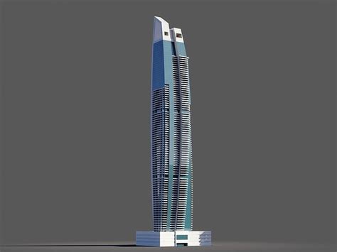 DAMAC Heights - Dubai marina 3D model | CGTrader