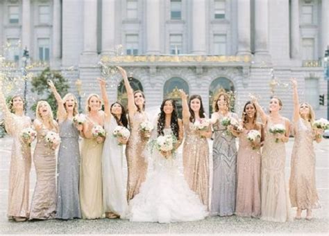 Silver Grey and Rose Gold Wedding Theme 2024, Mismatched Silver Grey ...