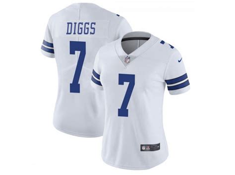 Dallas Cowboys #7 Trevon Diggs Women's White Vapor Limited Jersey - TTE ...