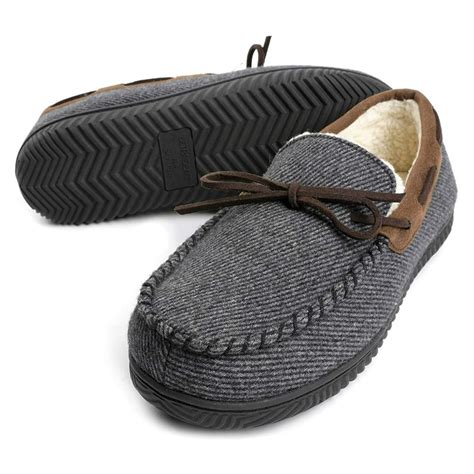 ULTRAIDEAS - Men's Comfort Moccasin Slippers Memory Foam House Shoes ...