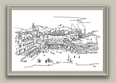 Jerusalem Wall Art Instant Download, Printable Jewish Gift - Etsy