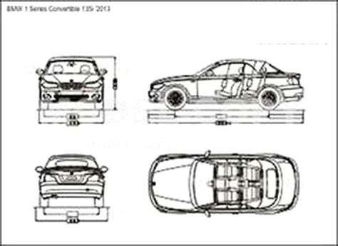 BMW 1 Series Convertible 135i ’2013 - 2D drawing (blueprints) - 39424 ...