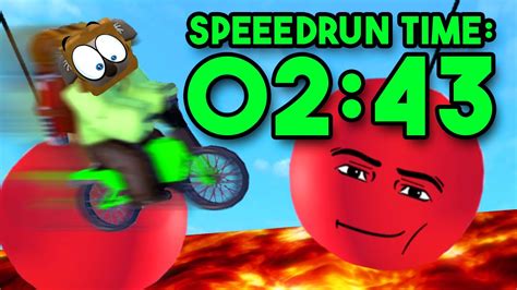 ROBLOX OBBY ON A BIKE SPEEDRUN (RECORD?) - YouTube