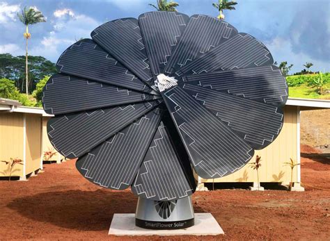 the smartflower all-in-one photovoltaic system takes the form of a ...