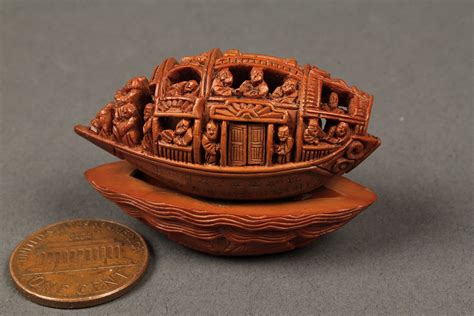 Carved Peach Pit - China c1900 | Peach pit, Carving, Wood carving