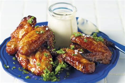 Easy Sticky Wings Recipe with Blue Cheese Sauce - Fresh Living