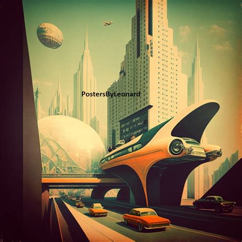 Retro Futurism City - Etsy