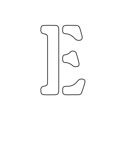 Free Printable Letter Stencils: Letter E Stencil