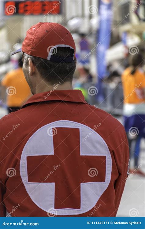 Red Cross volunteers editorial photo. Image of safety - 111442171