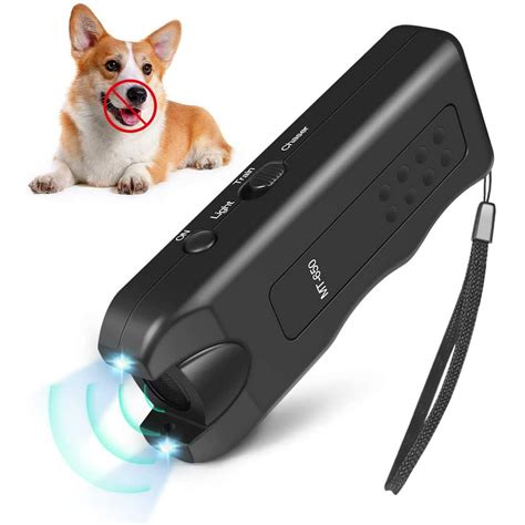 Handheld Dog Repellent, Ultrasonic Infrared Bark Stopper Dog Training for Small Medium Large ...