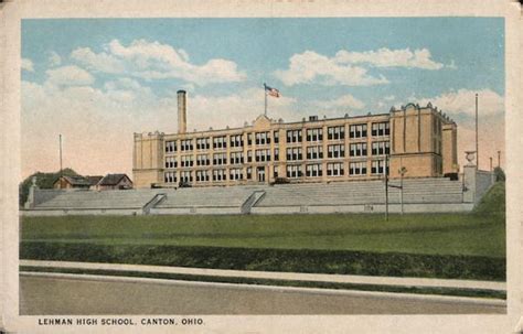 Lehman High School Canton, OH Postcard