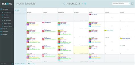 Conference Room Calendar