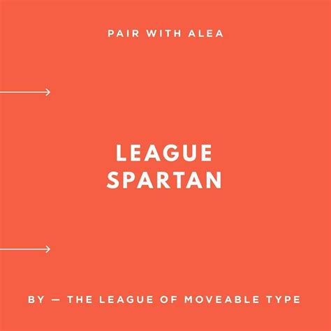 Free font pairings! Try the friendly, no-nonsense League Spartan with... | Font pairing, Free ...