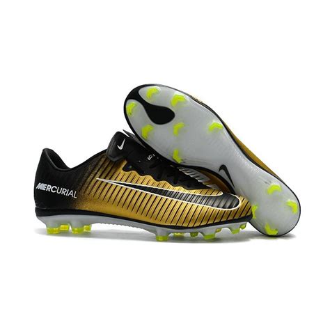 Mens 2017 Nike Mercurial Vapor 11 FG Football Boots Yellow Black