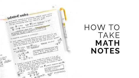 how to take math notes 💛 effective note-taking techniques - YouTube