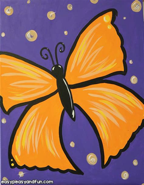 How to Paint a Butterfly - Acrylic Painting For Beginners - Easy Peasy ...