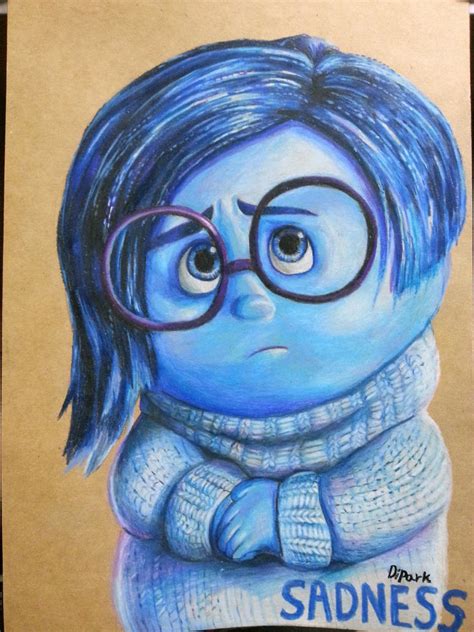 inside out sadness fan art with color pencil by KR-Dipark on DeviantArt