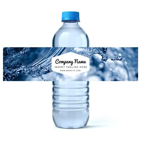 Custom Water Bottle Labels Your Business Logo or Design