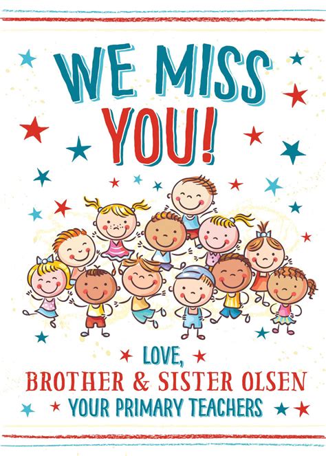 "We Miss You" LDS Primary Card – Ministering Printables