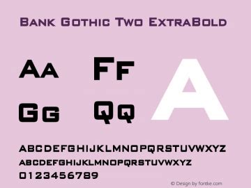 Bank Gothic Two Font Family|Bank Gothic Two-Sans-serif Typeface-Fontke.com