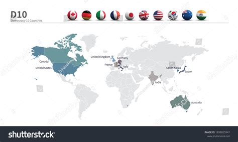 G10 Democracy Ten Countries Flag Ball Stock Vector (Royalty, 57% OFF