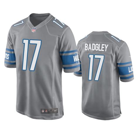 Detroit Lions Michael Badgley Silver Game Jersey - NB Jersey