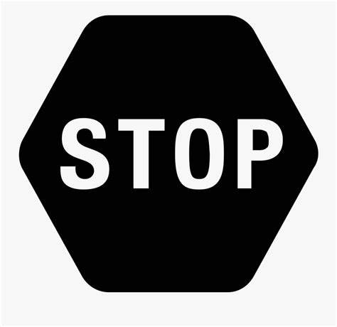 Stop Sign Clip Art Black - Clip Art , Free Transparent Clipart - ClipartKey