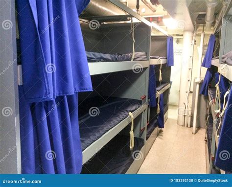 Bunk Beds on Board Navy Naval Ship for War Stock Photo - Image of iowa ...