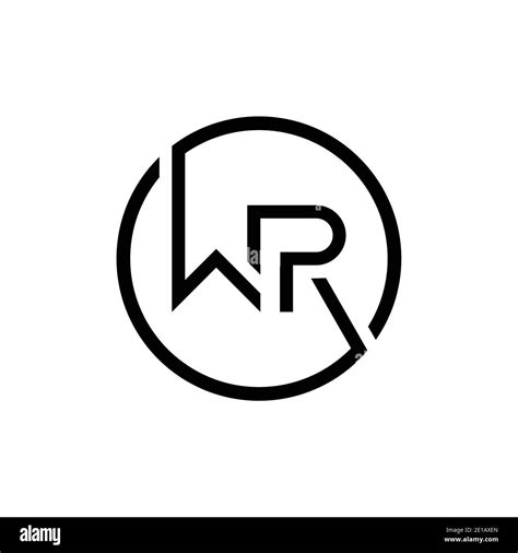 Initial Circle Letter WR Logo Design Vector Template. Initial Linked ...