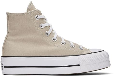 Converse Chuck Taylor All Star Lift Platform Sneakers in Natural | Lyst