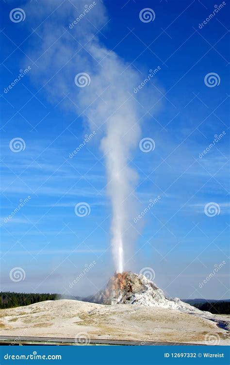 Erupting White Dome Geyser Stock Photography - Image: 12697332