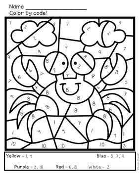 Math Coloring Sheets for Summer - Addition and Subtraction Pages | Maths colouring sheets, Math ...