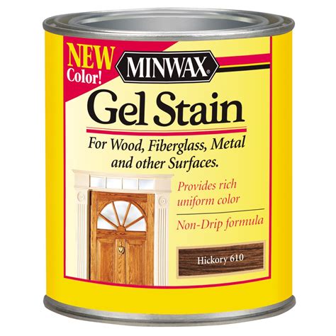 Minwax 26100 1/2 Pint Hickory Gel Stain (Interior Stains), Brown | Gel stain, Staining wood ...