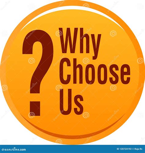 Why choose us button stock vector. Illustration of colour - 120724192