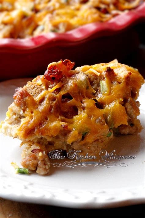 Breakfast Egg Sausage Bacon Cheddar Casserole