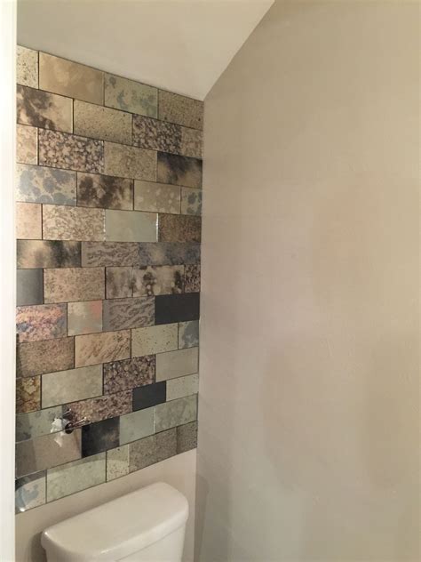 Stick On Mirror Tiles Bathroom | Antique mirror tiles, Mirrored subway tile