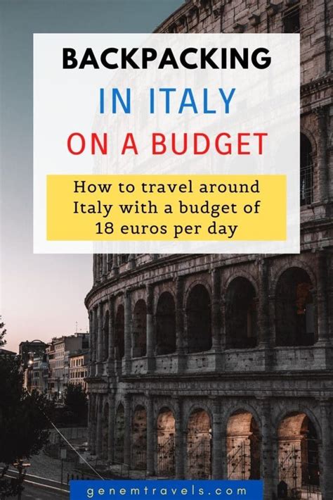 Backpacking in Italy on a Budget | Italy travel, Europe travel, Italy ...