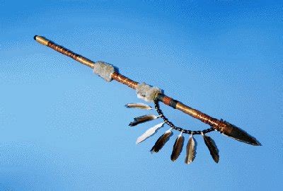 Hand Made Artifacts : Beaded Spear with Fur | Joe Wilcox Indian Den