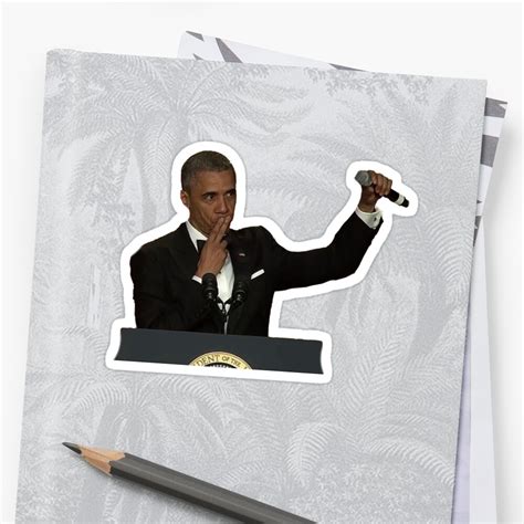 "President Barack Obama Speech Mic Drop" Sticker by amandagolf59 ...