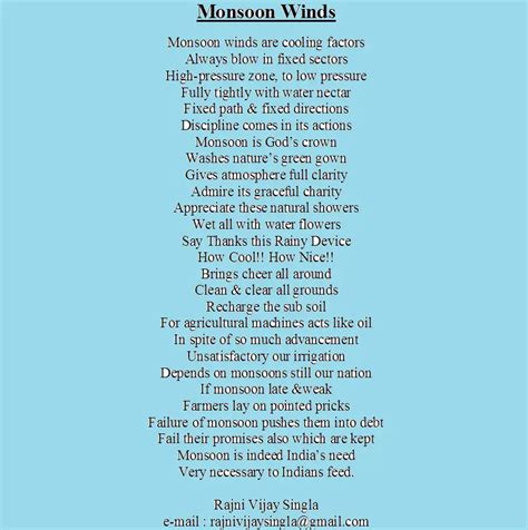 Monsoon Poems