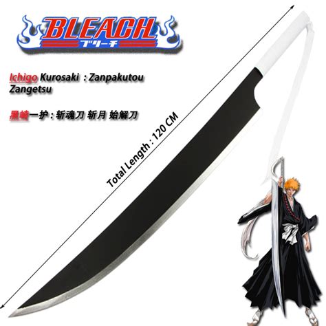 Bleach Ichigo Kurosaki Zanpakuto Zangetsu ( Cosplay Wooden Sword ), Entertainment, J-pop on ...