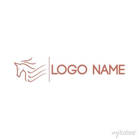 Stallion logo minimal style template - vector • wall stickers sport ...