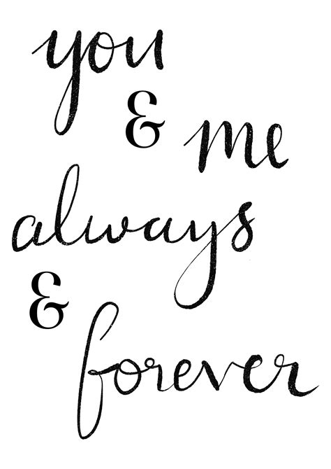 You and Me Always and Forever Wall Print Always and Forever | Etsy