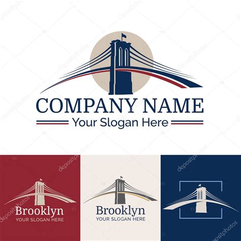 Logo Brooklyn bridge — Stock Vector © 3xy #159272622