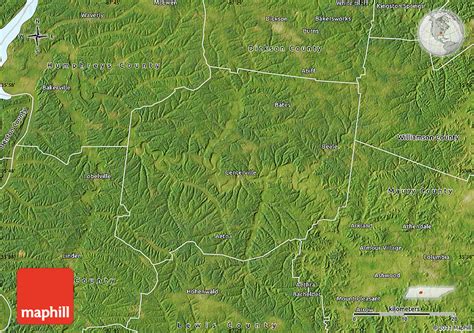 Satellite Map of Hickman County