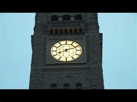 Minneapolis City Hall clock lighting - YouTube